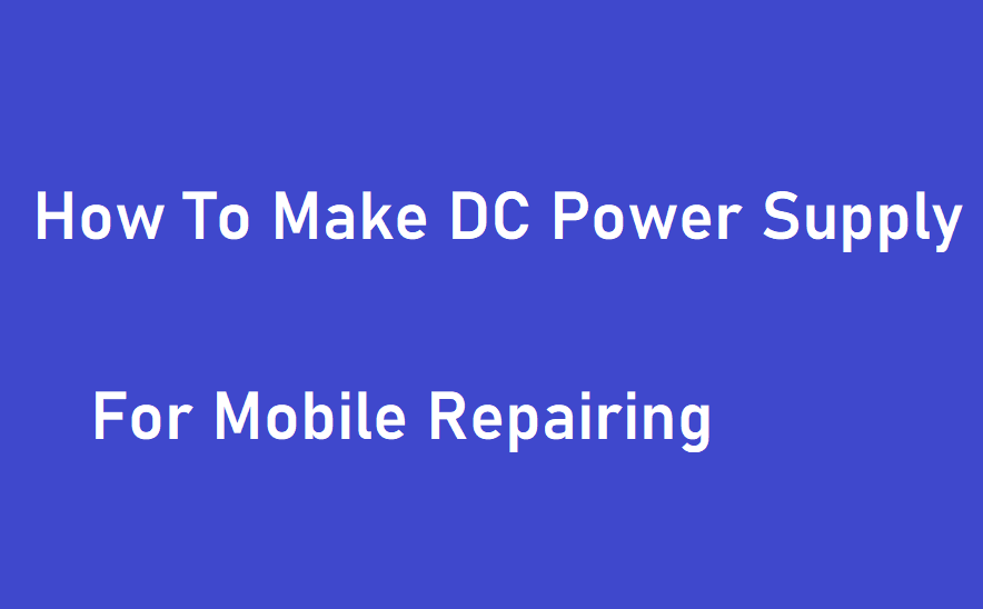 how to make dc supply