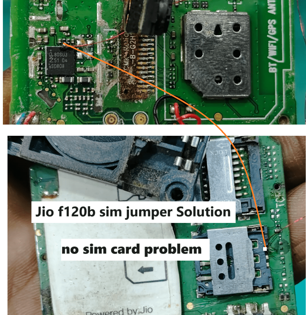 Jio F120b Insert Sim Jumper Solution - Romstage